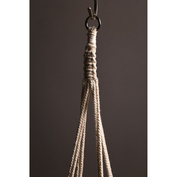 Boho 2 Level Small Flat Handmade Macrame Plant Hanger|Handmade Home Decor(ID 537 - Picture 8 of 8